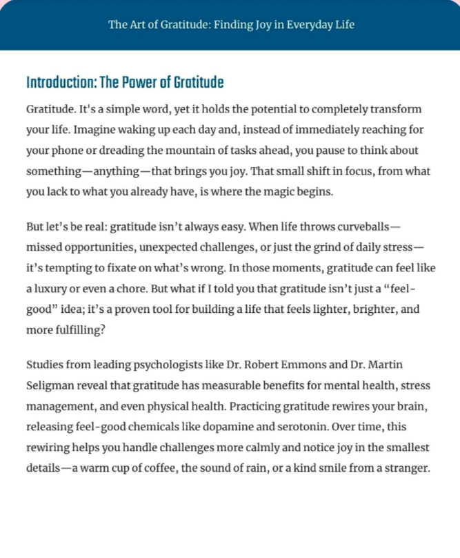 The Art Of Gratitude