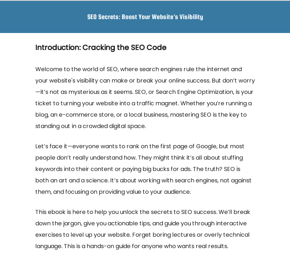 Introduction – SEO Secrets: Boost Your Website's Visibility