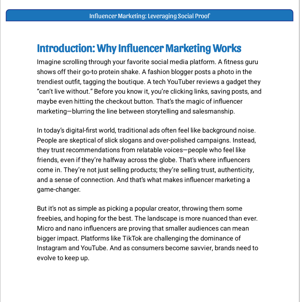 Introduction – Influencer Marketing: Leveraging Social Proof